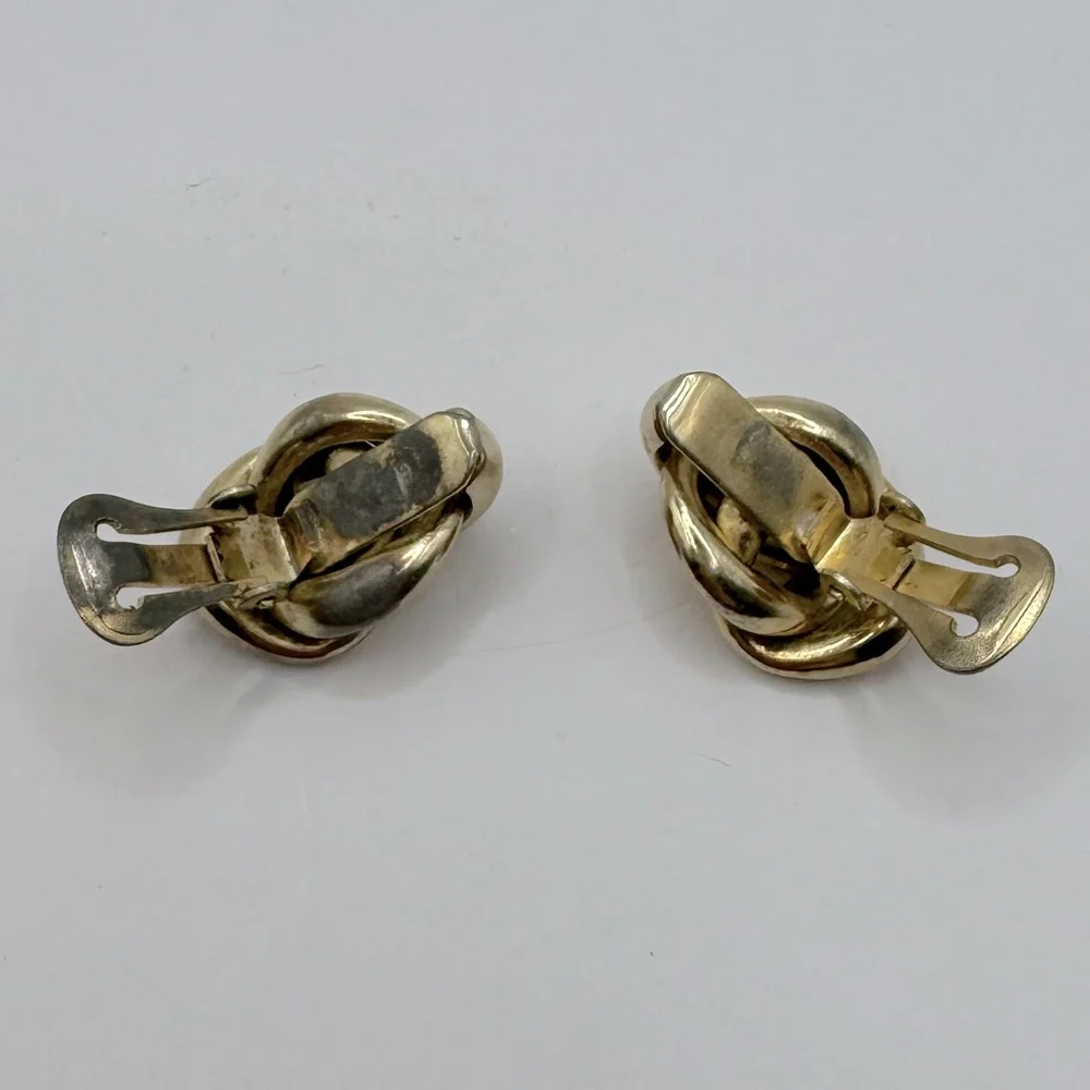 MARINO Vintage Gold-Tone Chain Link Clip-On Earrings